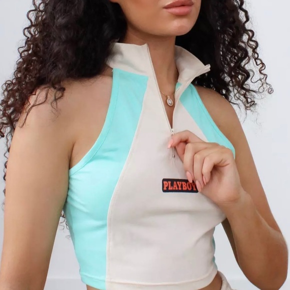 PLAYBOY Other - 🆕PlayboyxMissguided Colour Block Crop Top &Shorts